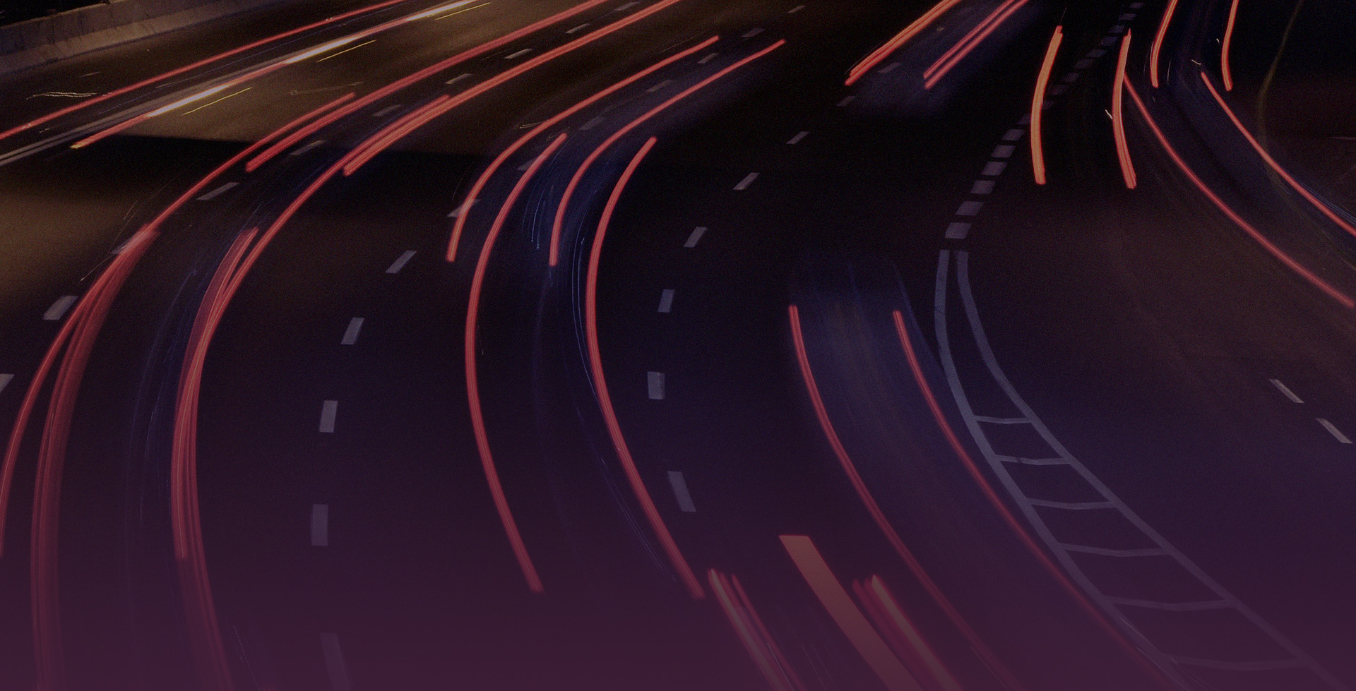 Light trails on road